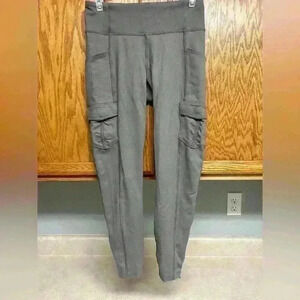 Lululemon Olive Gray Size 6 leggings‎ zippers bottom